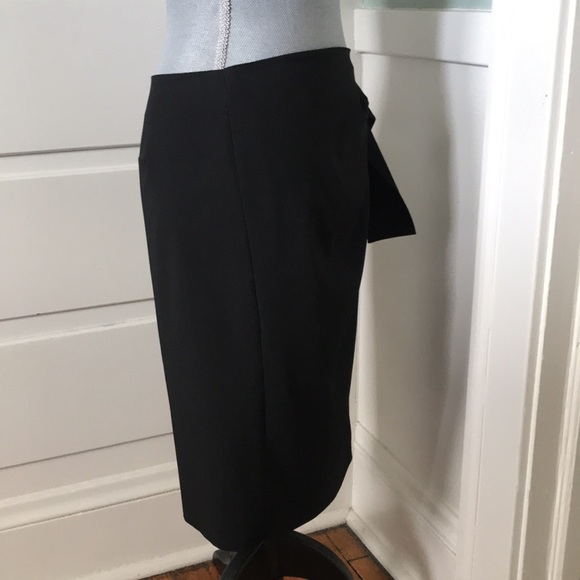 NWT $298 Rachel Roy drape wrap skirt black 8 - Picture 7 of 12